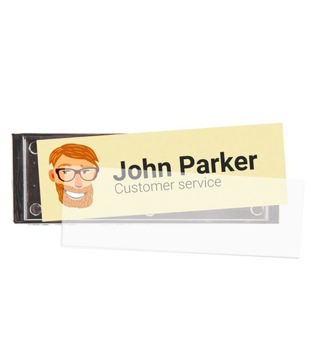 Identificador personalizable con cierre magnético 71x24,5mm